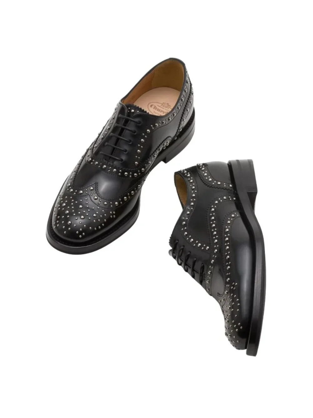 Church's Burwood Met. Polished Binder Oxford Brogue Studs NWOB $1450 Sz 36
